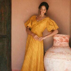 Rove DAYDREAM Midi Dress in Marigold | Size XL